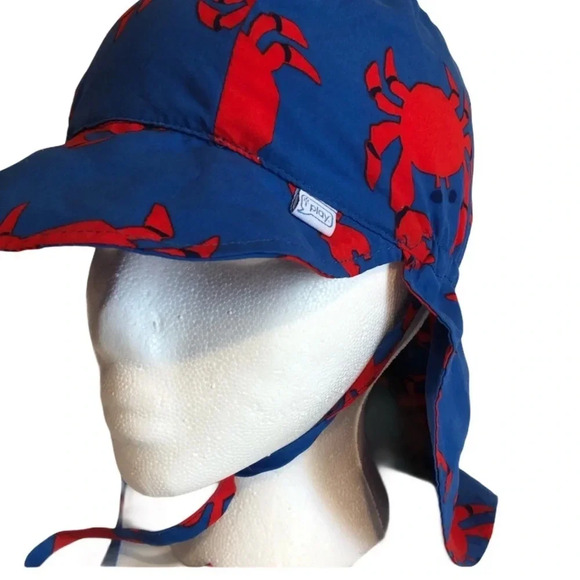 iPLAY EUC BOYS GIRLS BLUE RED BEACH HAT SUMMER POOL HATS SIZE TODDLER 2 4 YRS - Picture 2 of 4
